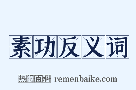 素功反义词是什么意思的图片